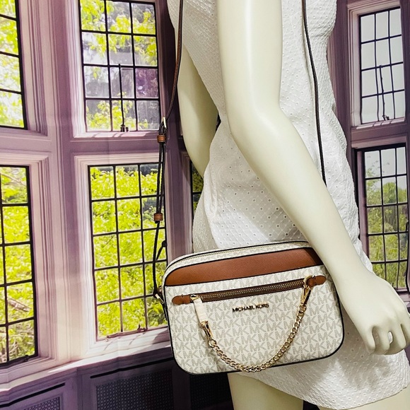 NWT Michael Kors Jet Set Large Logo Crossbody Bag - Picture 12 of 12